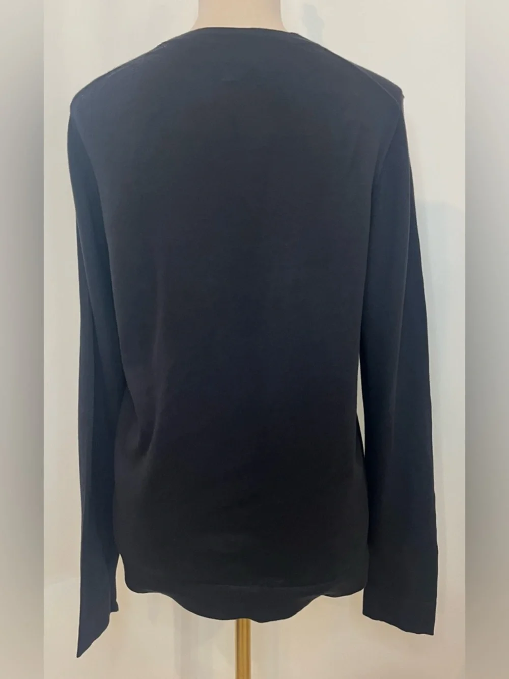 J.Crew Cotton Teddie sweater in black